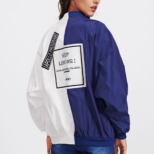 Girls Club Two Tone Bomber Jacket -- waterproof!